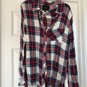Rails Red, Blue & White Plaid Button-Down Shirt